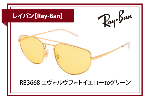 レイバン【Ray-Ban】RB3668 エヴォルヴフォトイエローtoグリーン